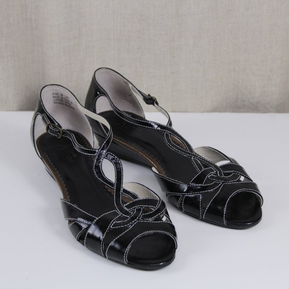 Clarks Artisan D 'Orsay Patent Leather Sandal 7